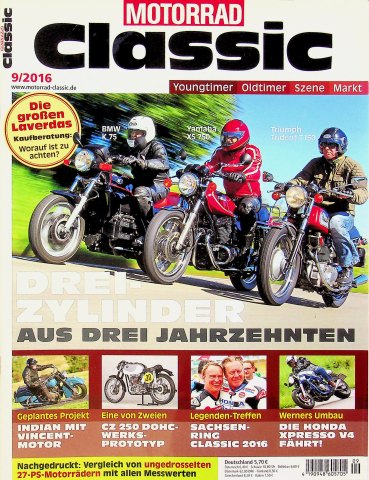 Deckblatt Motorrad Classic (09/2016)